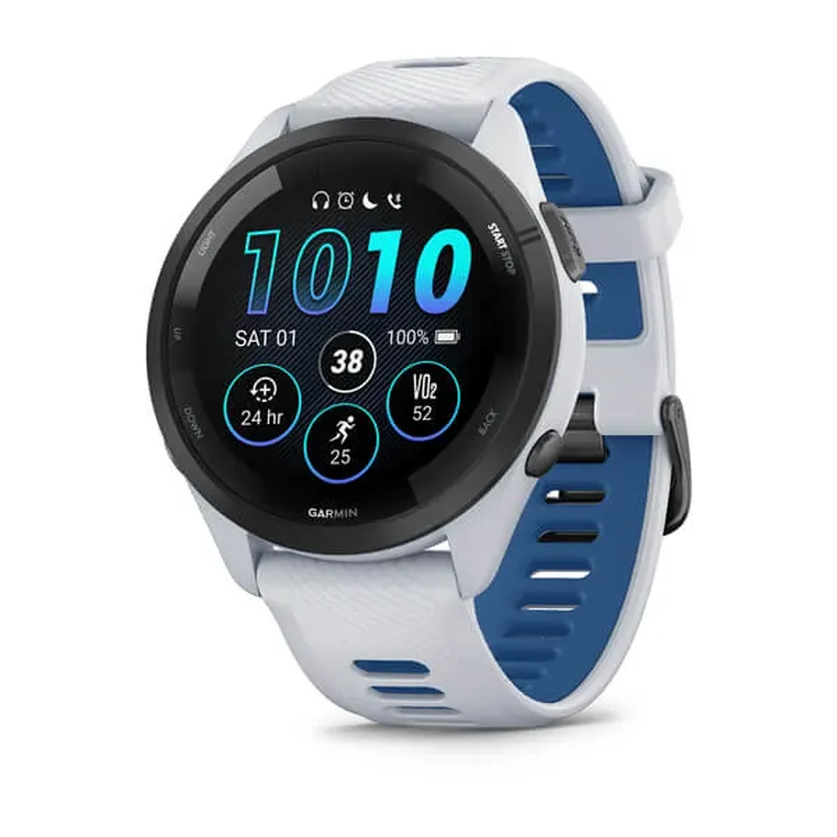 Спортен часовник Garmin Forerunner 265 с цветен AMOLED дисплей и спортна каишка
