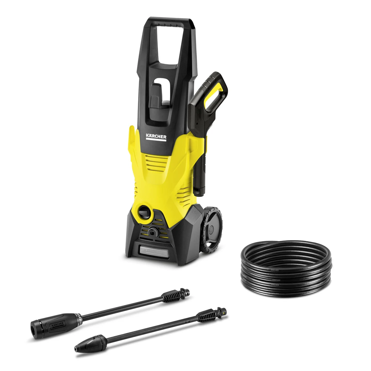 Водоструйка Karcher K 3 в жълт корпус с телескопична дръжка